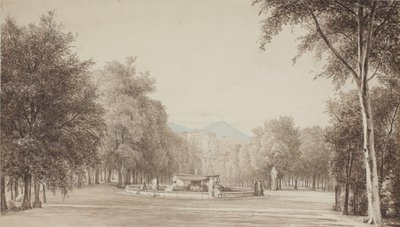 Mellem Villa Reale (nu Villa Nazionale) i Napoli af Thorald Brendstrup