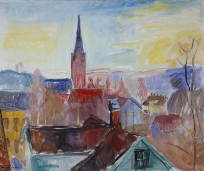 Kirketårn, Lillehammer af Thorvald Erichsen