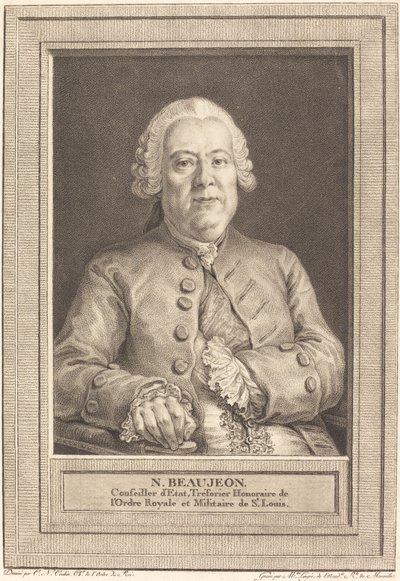 N.Beaujeon af Thérèse Éléonore Lingée after Charles Nicolas Cochin II