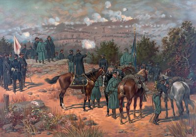 Slaget ved Chattanooga, pub. L Prang & Co., 1886 af Thure de Thulstrup