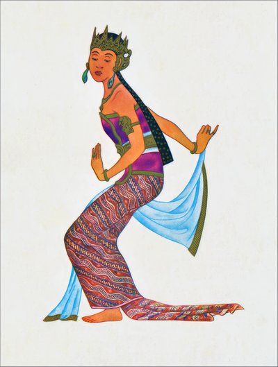 Klassisk javanesisk danser af Thyra Kleen
