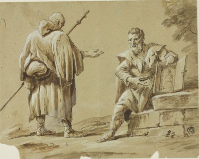 To pilgrimme med bærbar helligdom af Tiberius Dominikus Wocher