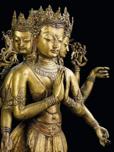 Ekadashalokeshvara-statuen af Tibetan School