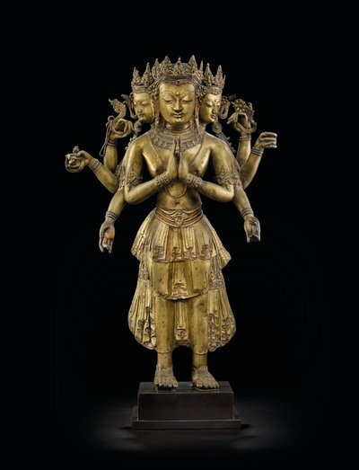 Ekadashalokeshvara-statuen af Tibetan School