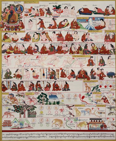 Manuskript om tibetansk medicin af Tibetan School