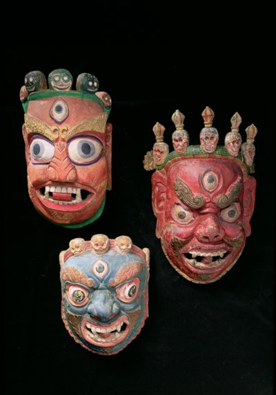 Masker (træ) af Tibetan School