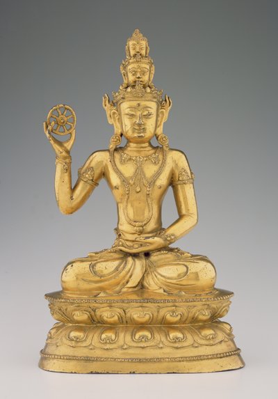 Vajrasattvadhatu Lokesvara (forgyldt kobberlegering) af Tibetan School