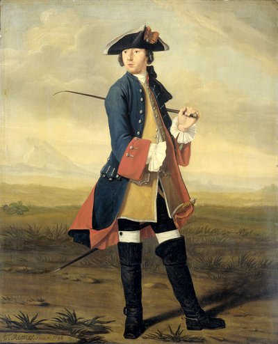 Portræt af Ludolf Backhuysen II af Tibout Regters