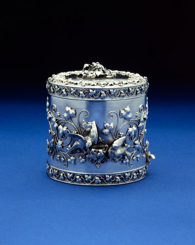 En cylindrisk æske af Tiffany & Co, ca. 1870-185 (sølv) af Tiffany and Company
