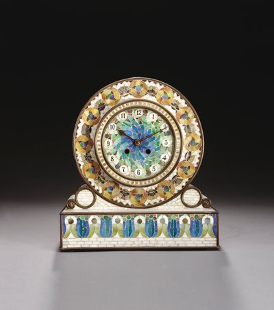Favrile mosaik kaminur (glas og bronze) af Tiffany and Company