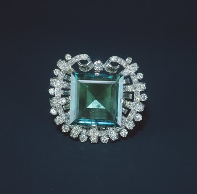 Hooker Emerald, 1950 (smaragd og diamanter sat i platin) af Tiffany und Company