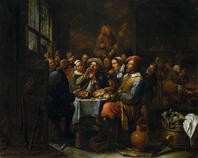 Interiør af et værtshus, ca. 1650-1660. af Tilborgh
