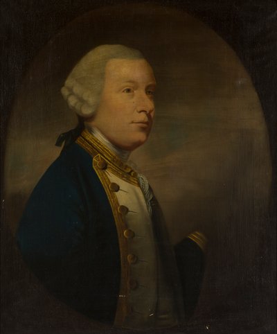 Halv-længde portræt af admiral Robert Duff af Fetteresso (olie på lærred) af Tilly (manner of) Kettle