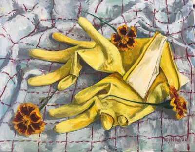 Marigolds 2020 (olie) af Tilly Willis