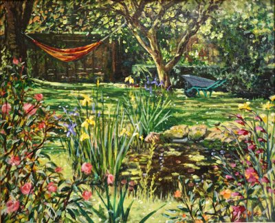 Summer Pond 2021 (olie) af Tilly Willis