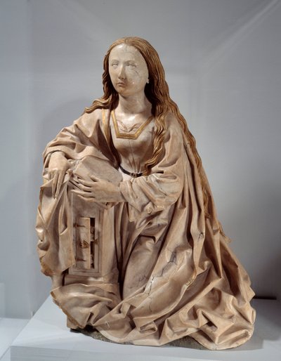 Bebudelsens jomfru. Marmorskulptur med polykrome højder af Tilman Riemenschneider (1460-1531), slutningen af det 15. århundrede. Paris, Musée du Louvre af Tilman Riemenschneider