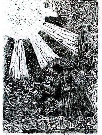 Jungle-gorillafamilien af Tim Hoinkis