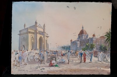 Gate of India, Bombay, 2009 (wc på papir) af Tim Scott Bolton