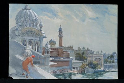 The Refectory, Golden Temple, Amritsar, 2012 (wc på papir) af Tim Scott Bolton