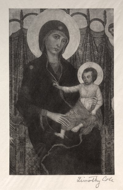 Gamle italienske mestre: Madonna og barn, 1885. af Timothy Cole