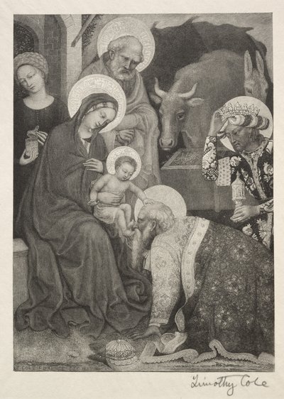 Old Italian Masters: The Adoration of the Magi, 1887. af Timothy Cole