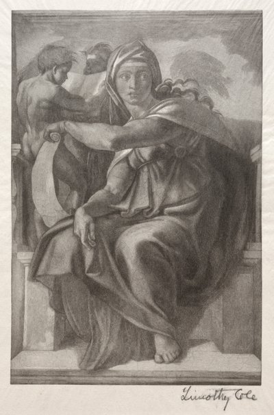 Gamle italienske mestre: The Delphian Sibyl, 1890. af Timothy Cole