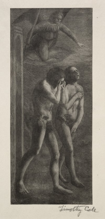 Old Italian Masters: The Expulsion from Paradise, 1888. af Timothy Cole