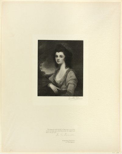 Portræt af Mrs. Davies, fra Old English Masters af Timothy Cole