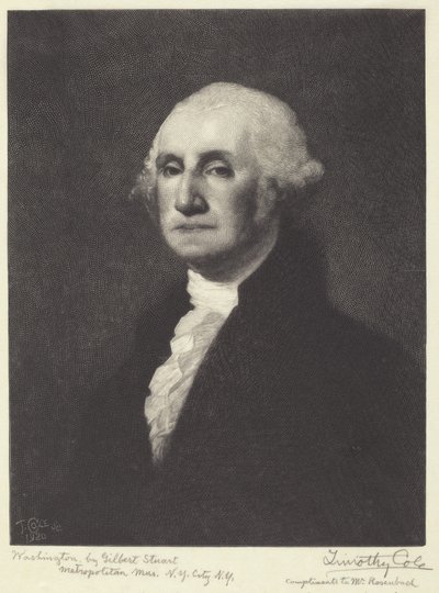 Washington af Timothy Cole after Gilbert Stuart