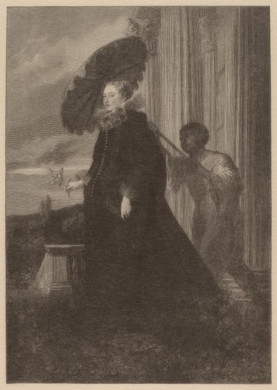 Marchesa Elena Grimaldi, kone til markis Nicola Cattaneo af Timothy Cole after Sir Anthony van Dyck