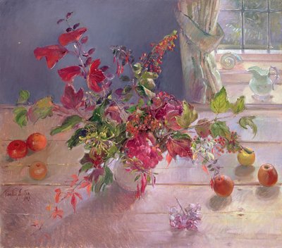 Honeysuckle and Berries, 1993 af Timothy Easton