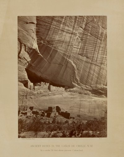 Gamle ruiner i Cañon de Chelle, N.M. (nr. 11, Geografiske udforskninger og undersøgelser vest for den 100. meridian) af Timothy H. O