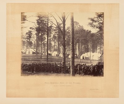 Hovedkvarter for Potomac-hæren, Brandy Station, Virginia af Timothy H. OSullivan