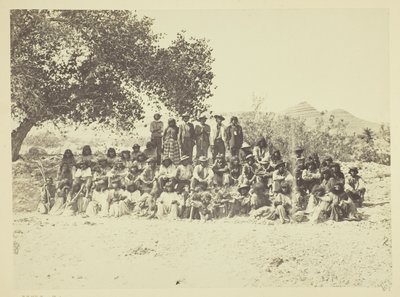 Gruppe af Pah-Ute-indianere, Nevada af Timothy O