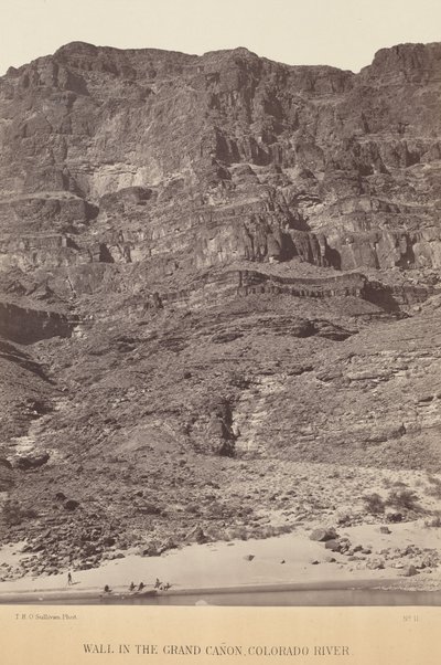 Væg i Grand Canyon, Colorado River, 1871 (foto) af Timothy O