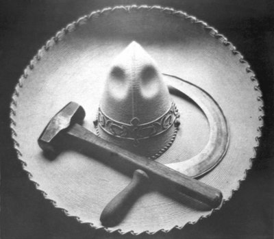 Mexicansk revolution: Sombrero med hammer og segl, Mexico City, 1927 af Tina Modotti