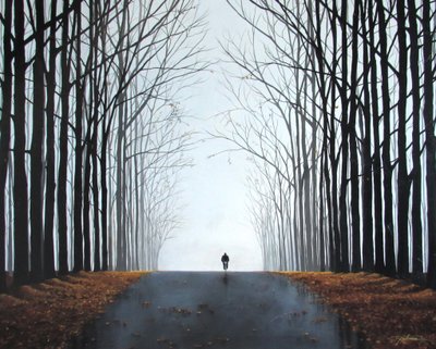 Morgencykel (akryl på lærred), 2016 af Tina Palmer