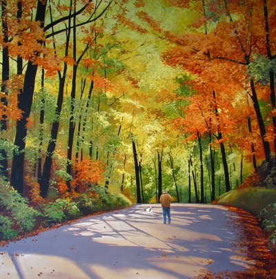 Walking Together, 2017 (akryl på lærred) af Tina Palmer