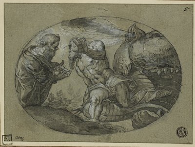 Jonah kastet op af hvalen af Tintoretto
