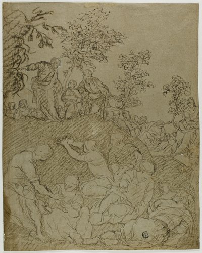 Miraklet med brødene og fiskene af Tintoretto