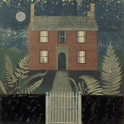 Hus om natten (collage) af Tirzah Ravilious