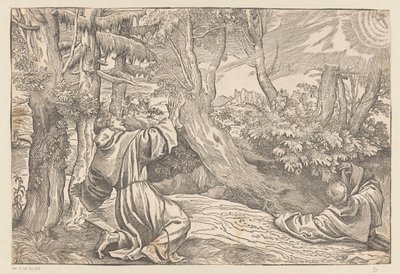 Saint Francis modtager stigmata af Titiaan