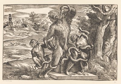 Karikatur på Laocoön-gruppen af Titiaan