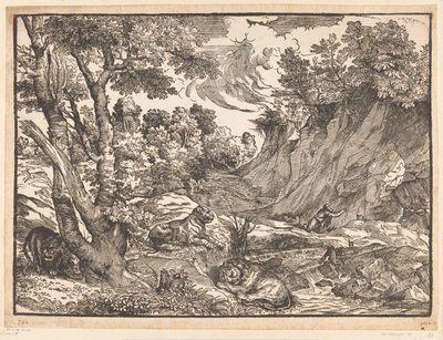 Landskab med Sankt Jerome af Titiaan