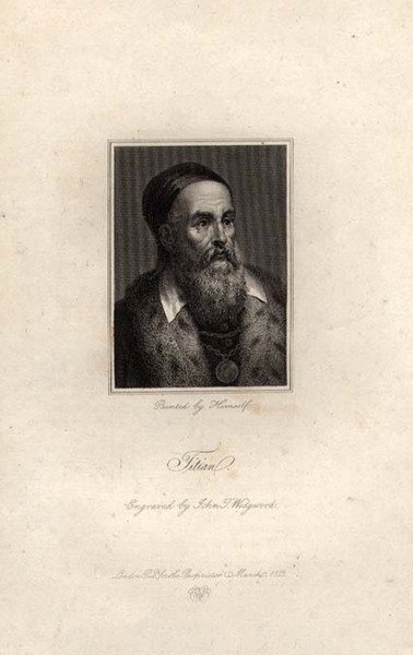 Portræt af Titian, indgraveret af John T. Wedgwood af Titian (c.1488 1576) (after)
