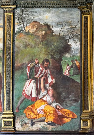 Den jaloux mands mirakel af Titian (c.1488 1576)