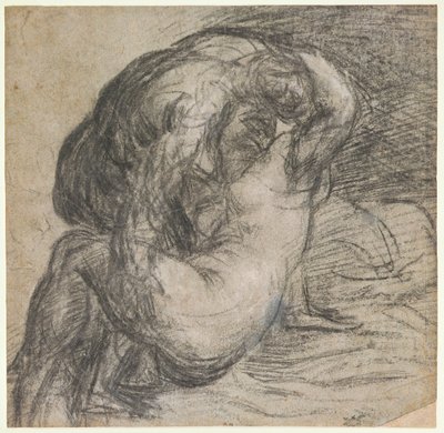 Nr. 2256 Par i en omfavnelse, eller Jupiter og Io, ca. 1570 (kul og kridt) af Tiziano Vecelli