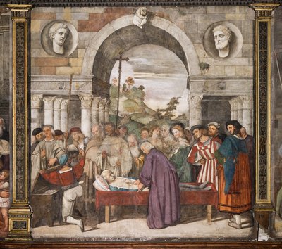 Hjertet af gnieren i kisten, den nordlige væg, Saint-Antonius-basilikaen, Padua, Italien af Titian (c.1488 1576)