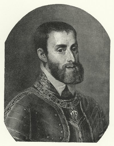 Charles V, hellig romersk kejser (gravering) af Titian (c.1488 1576) (after)