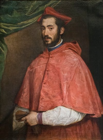 Portræt af kardinal Alessandro Farnese af Titian (c.1488-1576)